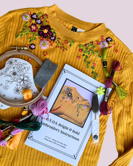 B.Y.O.S. Bright & Bold Embroidery Kit
