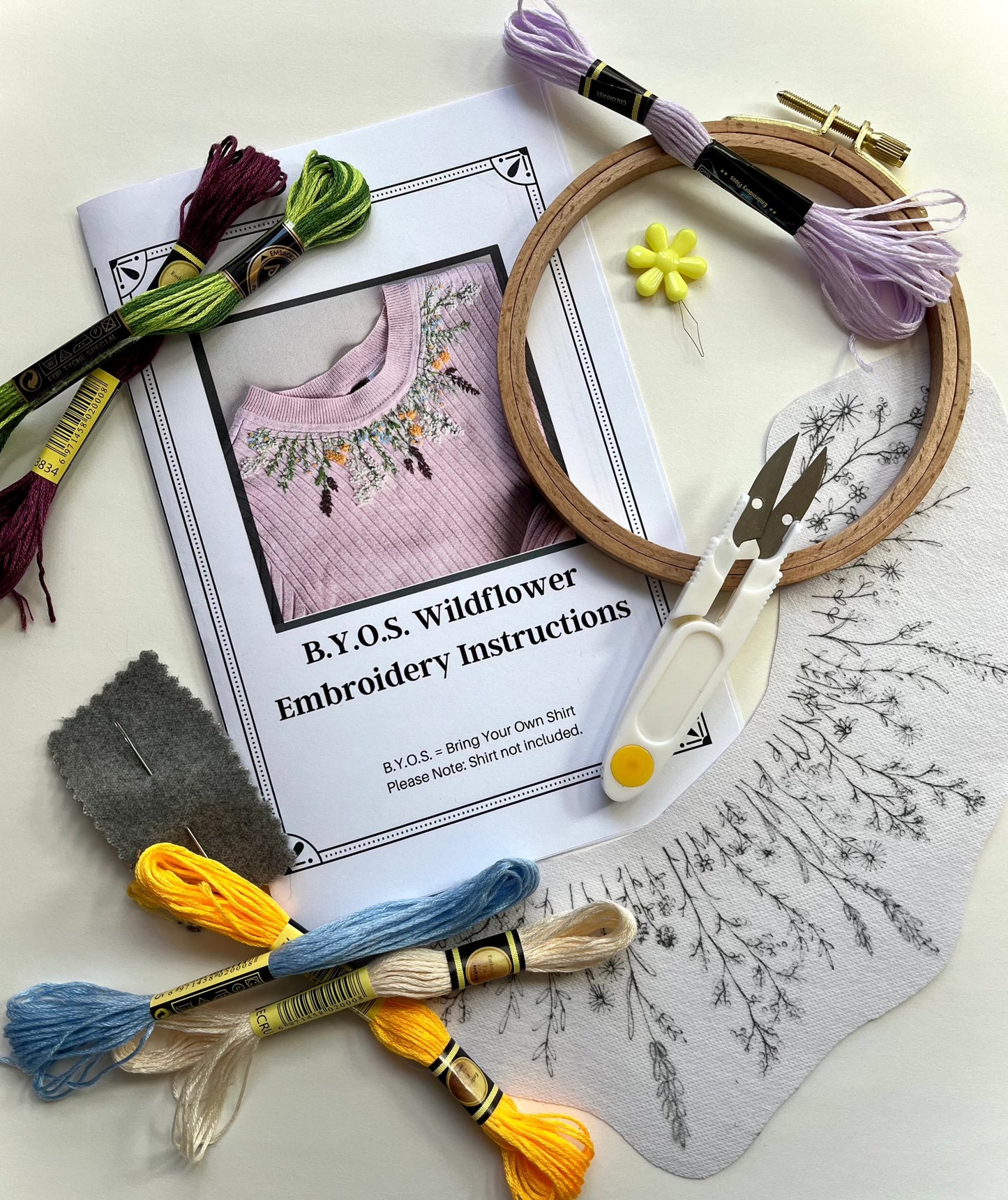 B.Y.O.S. Wildflower Embroidery Kit